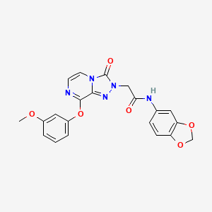 N-(3-methylphenyl)-3-{3-oxo-3-[(tetrahydrofuran-2-ylmethyl)amino]propyl}piperidine-1-carboxamide