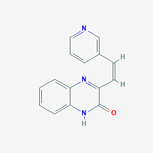molecular formula C15H11N3O B3000041 (Z)-3-(2-(吡啶-3-基)乙烯基)喹喔啉-2(1H)-酮 CAS No. 931675-74-0