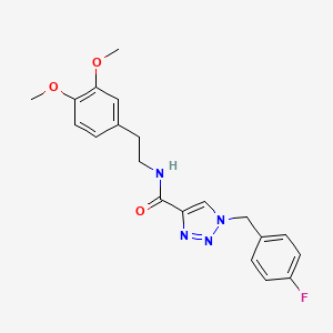 molecular formula C20H21FN4O3 B3000047 N-[2-(3,4-dimethoxyphenyl)ethyl]-1-(4-fluorobenzyl)-1H-1,2,3-triazole-4-carboxamide CAS No. 1326898-74-1
