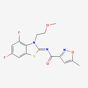 (E)-N-(4,6-difluoro-3-(2-methoxyethyl)benzo[d]thiazol-2(3H)-ylidene)-5-methylisoxazole-3-carboxamide