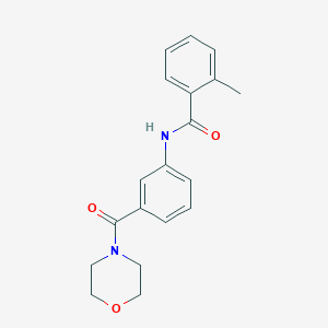 molecular formula C19H20N2O3 B300005 2-methyl-N-[3-(4-morpholinylcarbonyl)phenyl]benzamide 