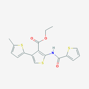 Ethyl 4-(5-methylthiophen-2-yl)-2-(thiophene-2-carbonylamino)thiophene-3-carboxylate