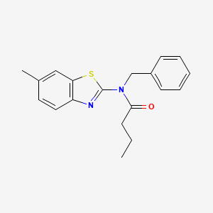 molecular formula C19H20N2OS B3000059 N-苄基-N-(6-甲基苯并[d]噻唑-2-基)丁酰胺 CAS No. 900004-74-2