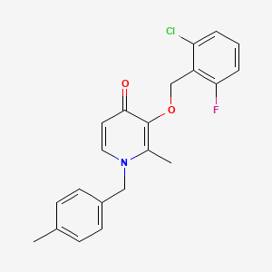 3-[(2-chloro-6-fluorobenzyl)oxy]-2-methyl-1-(4-methylbenzyl)-4(1H)-pyridinone