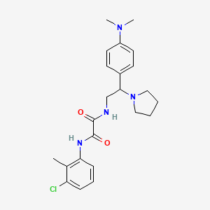 molecular formula C23H29ClN4O2 B3000071 N1-(3-氯-2-甲基苯基)-N2-(2-(4-(二甲氨基)苯基)-2-(吡咯烷-1-基)乙基)草酰胺 CAS No. 899957-05-2