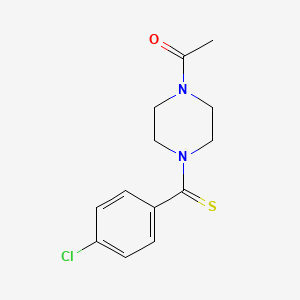 molecular formula C13H15ClN2OS B3000075 1-(4-(4-Chlorophenylcarbonothioyl)piperazin-1-yl)ethanone CAS No. 459198-24-4