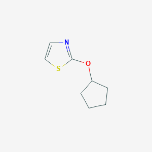molecular formula C8H11NOS B3000078 2-(Cyclopentyloxy)-1,3-thiazole CAS No. 2097924-28-0