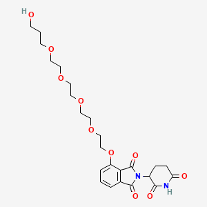 molecular formula C24H32N2O10 B3000079 2-(2,6-二氧哌啶-3-基)-4-[2-[2-[2-[2-(3-羟基丙氧基)乙氧基]乙氧基]乙氧基]乙氧基]异吲哚-1,3-二酮 CAS No. 2416235-69-1
