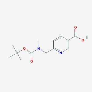 6-[[Methyl-[(2-methylpropan-2-yl)oxycarbonyl]amino]methyl]pyridine-3-carboxylic acid