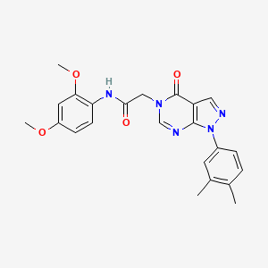 molecular formula C23H23N5O4 B3000084 N-(2,4-dimethoxyphenyl)-2-[1-(3,4-dimethylphenyl)-4-oxo-5-pyrazolo[3,4-d]pyrimidinyl]acetamide CAS No. 852451-47-9