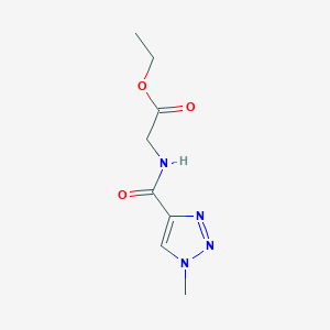 molecular formula C8H12N4O3 B3000086 2-[(1-甲基三唑-4-羰基)氨基]乙酸乙酯 CAS No. 1787954-40-8