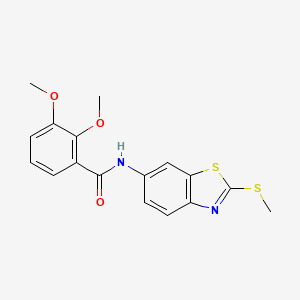 molecular formula C17H16N2O3S2 B3000091 2,3-二甲氧基-N-(2-(甲硫基)苯并[d]噻唑-6-基)苯甲酰胺 CAS No. 896010-49-4