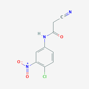 molecular formula C9H6ClN3O3 B3000094 N-(4-chloro-3-nitrophenyl)-2-cyanoacetamide CAS No. 385393-84-0