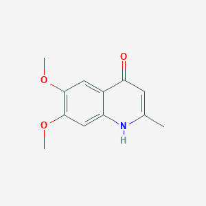 molecular formula C12H13NO3 B3000098 6,7-二甲氧基-2-甲基-1H-喹啉-4-酮 CAS No. 803630-29-7