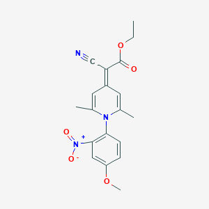 ethyl cyano[1-(4-methoxy-2-nitrophenyl)-2,6-dimethylpyridin-4(1H)-ylidene]acetate