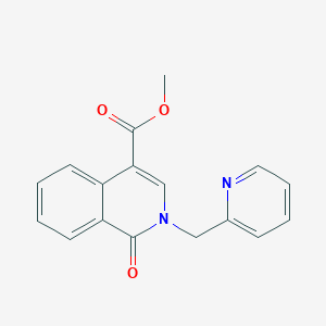 molecular formula C17H14N2O3 B3000101 Methyl 1-oxo-2-(2-pyridinylmethyl)-1,2-dihydro-4-isoquinolinecarboxylate CAS No. 303995-32-6