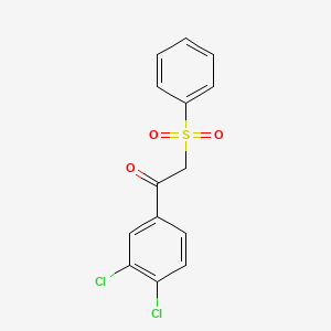 molecular formula C14H10Cl2O3S B3000107 1-(3,4-二氯苯基)-2-(苯磺酰基)-1-乙酮 CAS No. 344266-52-0