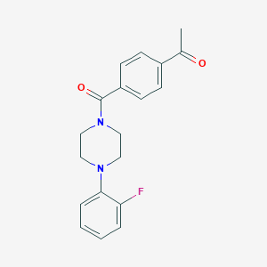 molecular formula C19H19FN2O2 B300011 1-(4-{[4-(2-Fluorophenyl)-1-piperazinyl]carbonyl}phenyl)ethanone 