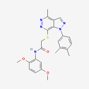 molecular formula C24H25N5O3S B3000112 N-(2,5-dimethoxyphenyl)-2-((1-(3,4-dimethylphenyl)-4-methyl-1H-pyrazolo[3,4-d]pyridazin-7-yl)thio)acetamide CAS No. 1105237-58-8