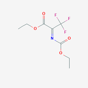 molecular formula C8H10F3NO4 B3000123 Ethyl 2-[ethoxycarbonylimino]-3,3,3-trifluoro-propionate CAS No. 827614-71-1