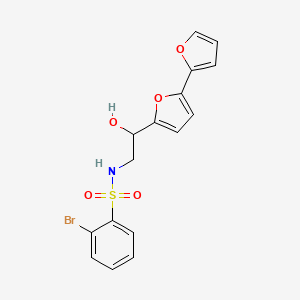 2-Bromo-N-[2-[5-(furan-2-yl)furan-2-yl]-2-hydroxyethyl]benzenesulfonamide