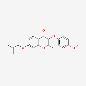 molecular formula C21H20O5 B3000129 3-(4-methoxyphenoxy)-2-methyl-7-((2-methylallyl)oxy)-4H-chromen-4-one CAS No. 858756-76-0