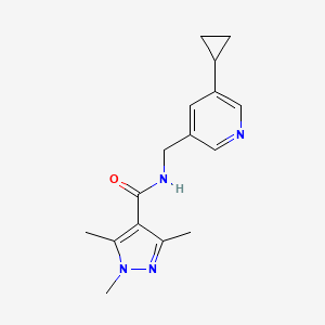 N-((5-cyclopropylpyridin-3-yl)methyl)-1,3,5-trimethyl-1H-pyrazole-4-carboxamide