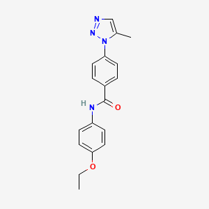 molecular formula C18H18N4O2 B3000137 N-(4-ethoxyphenyl)-4-(5-methyl-1H-1,2,3-triazol-1-yl)benzamide CAS No. 915887-74-0
