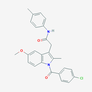 molecular formula C26H23ClN2O3 B300014 2-[1-(4-chlorobenzoyl)-5-methoxy-2-methyl-1H-indol-3-yl]-N-(4-methylphenyl)acetamide 