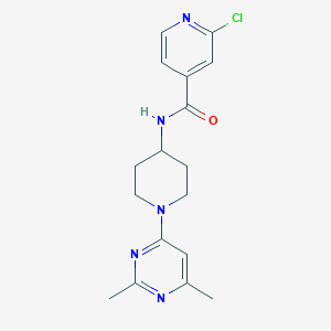 molecular formula C17H20ClN5O B3000153 2-氯-N-[1-(2,6-二甲基嘧啶-4-基)哌啶-4-基]吡啶-4-甲酰胺 CAS No. 1436027-78-9