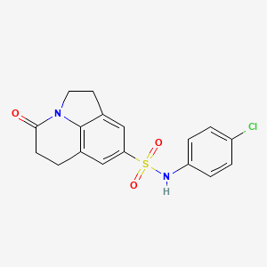 N-(4-chlorophenyl)-4-oxo-1,2,5,6-tetrahydro-4H-pyrrolo[3,2,1-ij]quinoline-8-sulfonamide