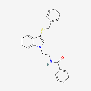 N-[2-(3-benzylsulfanylindol-1-yl)ethyl]benzamide