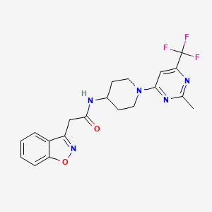 molecular formula C20H20F3N5O2 B3000163 2-(苯并[d]异恶唑-3-基)-N-(1-(2-甲基-6-(三氟甲基)嘧啶-4-基)哌啶-4-基)乙酰胺 CAS No. 2034405-92-8