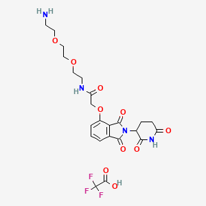 molecular formula C23H27F3N4O10 B3000164 沙利度胺-O-酰胺-PEG2-C2-NH2 (TFA) CAS No. 1957235-75-4
