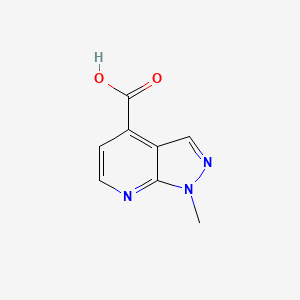 molecular formula C8H7N3O2 B3000169 1-Methyl-1H-pyrazolo[3,4-b]pyridine-4-carboxylic acid CAS No. 1551176-30-7