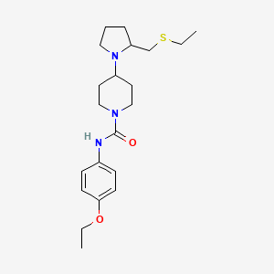 N-(4-ethoxyphenyl)-4-(2-((ethylthio)methyl)pyrrolidin-1-yl)piperidine-1-carboxamide