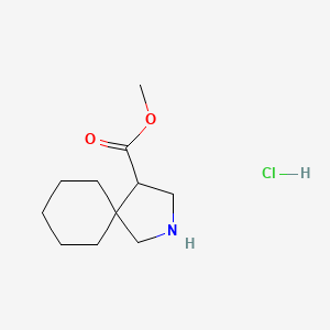 molecular formula C11H20ClNO2 B3000192 Methyl 2-azaspiro[4.5]decane-4-carboxylate hcl CAS No. 2089650-59-7