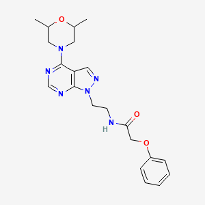 N-(2-(4-(2,6-dimethylmorpholino)-1H-pyrazolo[3,4-d]pyrimidin-1-yl)ethyl)-2-phenoxyacetamide