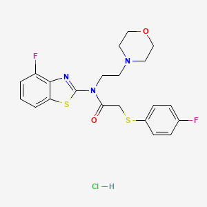 N-(4-fluorobenzo[d]thiazol-2-yl)-2-((4-fluorophenyl)thio)-N-(2-morpholinoethyl)acetamide hydrochloride