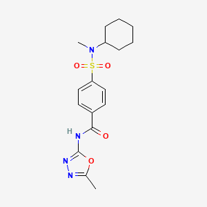 4-[cyclohexyl(methyl)sulfamoyl]-N-(5-methyl-1,3,4-oxadiazol-2-yl)benzamide