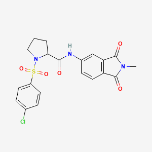 1-((4-chlorophenyl)sulfonyl)-N-(2-methyl-1,3-dioxoisoindolin-5-yl)pyrrolidine-2-carboxamide