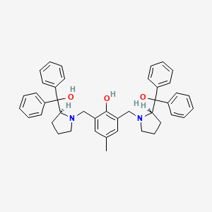 molecular formula C43H46N2O3 B3000224 (S,S)-(+)-2,6-Bis[2-(hydroxydiphenylmethyl)-1-pyrrolidinyl-methyl]-4-methylphenol CAS No. 320714-00-9