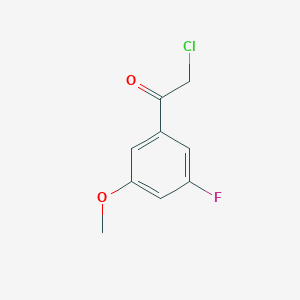 molecular formula C9H8ClFO2 B3000229 2-氯-1-(3-氟-5-甲氧基苯基)乙酮 CAS No. 1823324-98-6