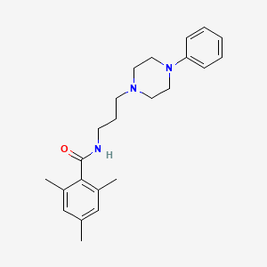 molecular formula C23H31N3O B3000233 2,4,6-三甲基-N-(3-(4-苯基哌嗪-1-基)丙基)苯甲酰胺 CAS No. 1049375-13-4