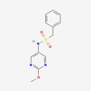 molecular formula C12H13N3O3S B3000243 N-(2-甲氧基嘧啶-5-基)-1-苯甲磺酰胺 CAS No. 1428371-55-4