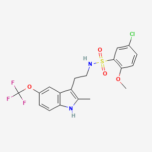 5-Chloro-2-methoxy-N-[2-[2-methyl-5-(trifluoromethoxy)-1H-indol-3-yl]ethyl]benzenesulfonamide