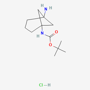 tert-butyl N-{5-aminobicyclo[3.1.1]heptan-1-yl}carbamate hydrochloride