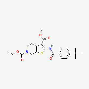 molecular formula C23H28N2O5S B3000255 6-ethyl 3-methyl 2-(4-(tert-butyl)benzamido)-4,5-dihydrothieno[2,3-c]pyridine-3,6(7H)-dicarboxylate CAS No. 864926-29-4