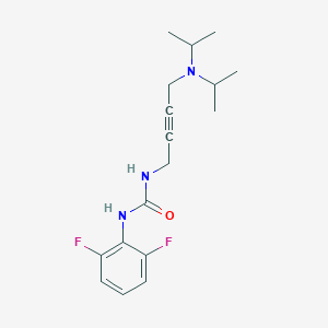 molecular formula C17H23F2N3O B3000256 1-(2,6-Difluorophenyl)-3-(4-(diisopropylamino)but-2-yn-1-yl)urea CAS No. 1396683-73-0