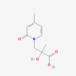 molecular formula C10H13NO4 B3000257 2-Hydroxy-2-methyl-3-(4-methyl-2-oxo-1,2-dihydropyridin-1-yl)propanoic acid CAS No. 1338977-53-9